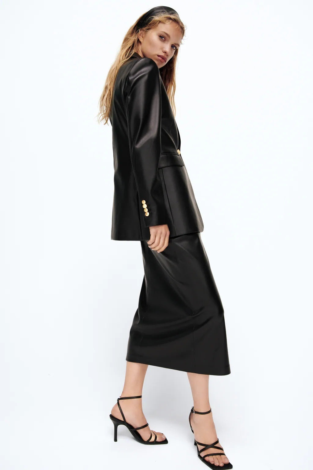 Slex High Leather Coat