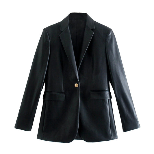 Slex High Leather Coat